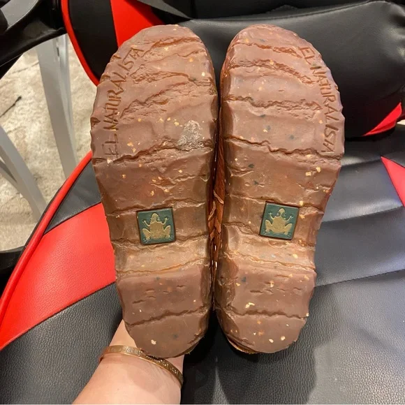 El Naturalista Leather Slip On Open Back Clogs LightBrown Womens US Size 6 EU 36 - Picture 8 of 9